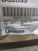 Load image into Gallery viewer, ENGINE MOTOR Audi A4 A5 Q5 09 10 11 12 2.0L - NW597257