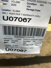 Load image into Gallery viewer, Engine Motor VOLVO S60 2020 - NW657664