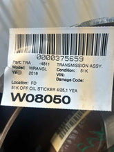 Load image into Gallery viewer, TRANSMISSION Jeep Wrangler 12 13 14 15 16 17 18 VIN W - NW764934