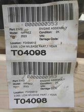 Load image into Gallery viewer, ENGINE MOTOR Subaru Impreza 2017 17 2018 18 2.0L VIN A - NW522179