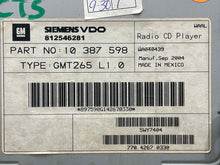 Load image into Gallery viewer, RADIO CTS SRX 2003 03 2004 04 2005 05 2006 06 AM FM CD cassette - NW490361