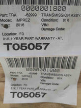 Load image into Gallery viewer, TRANSMISSION Subaru Impreza 2015 15 2016 16 - NW527946