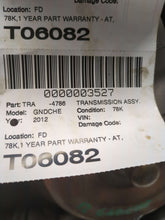 Load image into Gallery viewer, TRANSMISSION Durango Grand Cherokee 2012 12 2013 13 4X4 - NW539476