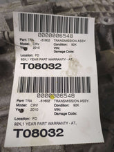 Load image into Gallery viewer, TRANSMISSION Honda CR-V 2010 10 2011 11 AWD - NW548212
