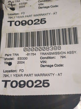 Load image into Gallery viewer, TRANSMISSION Lexus ES330 2004 04 2005 05 2006 06 - NW552260