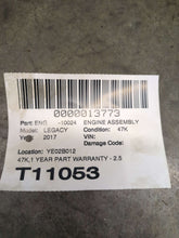 Load image into Gallery viewer, ENGINE MOTOR Subaru Legacy 2017 17 2.5L VIN A/D - NW576654