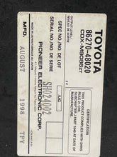 Load image into Gallery viewer, CD CHANGER Lexus RX300 1999 99 2000 00 01 02 03 - NW232233