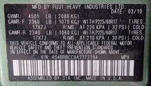 Load image into Gallery viewer, ENGINE Subaru Legacy 2010 10 2011 11 2.5L Auto SOHC California Emissions - NW383127
