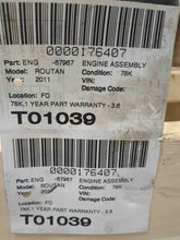 Load image into Gallery viewer, ENGINE MOTOR Volkswagen Routan 2011 11 3.6L VIN G - NW488581