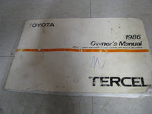 Load image into Gallery viewer, OWNERS MANUAL Toyota Tercel 1986 86 - 330052