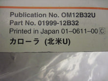 Load image into Gallery viewer, OWNERS MANUAL Toyota Corolla 2007 07 - 847814