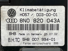 Load image into Gallery viewer, Temp Climate AC Heater Control Audi TT 2000 00 2001 01 2002 02 2003 03 04 05 06 - NW629043
