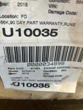 Load image into Gallery viewer, ENGINE MOTOR Santa Fe Sonata Sonata Hybrid Optima Sorento 15-19 2.4L VIN 3/F/B - NW666683

