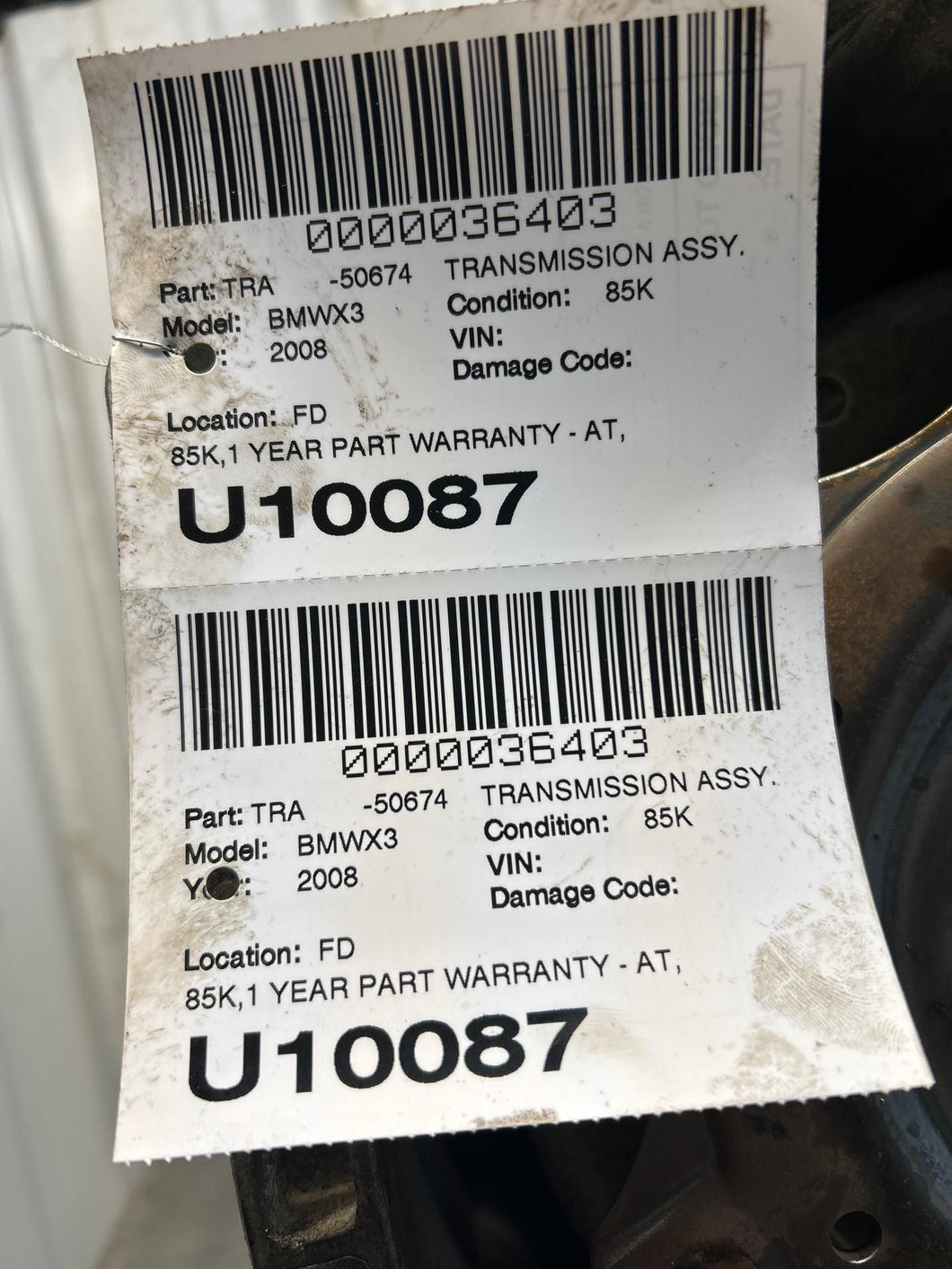AUTOMATIC TRANSMISSION BMW X3 2007 07 2008 08 - NW671146
