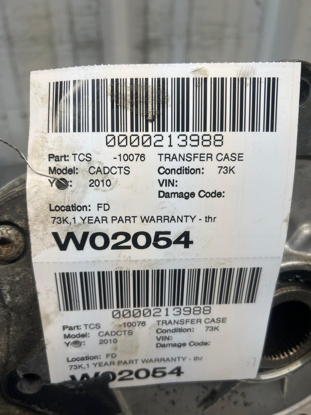 Transfer Case Cadillac CTS 2010 - NW712447