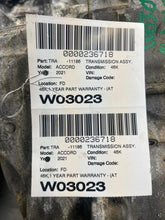Load image into Gallery viewer, Transmission Honda Accord 2021 - NW718123

