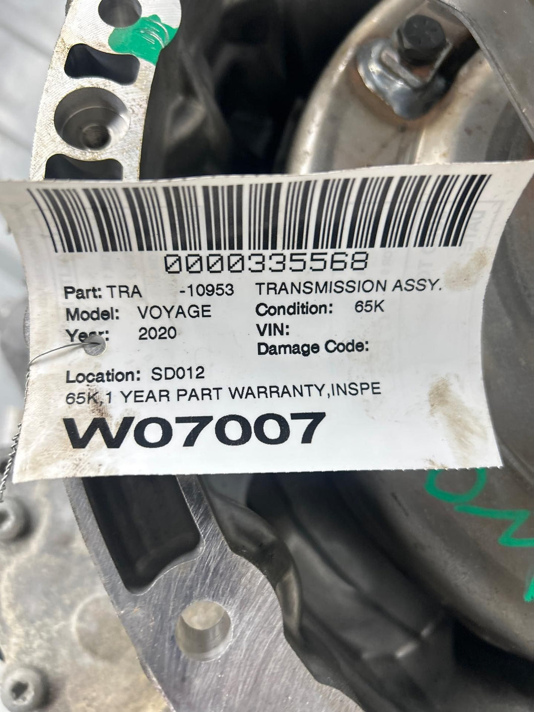 Transmission Plymouth Voyager 2020 - NW751462