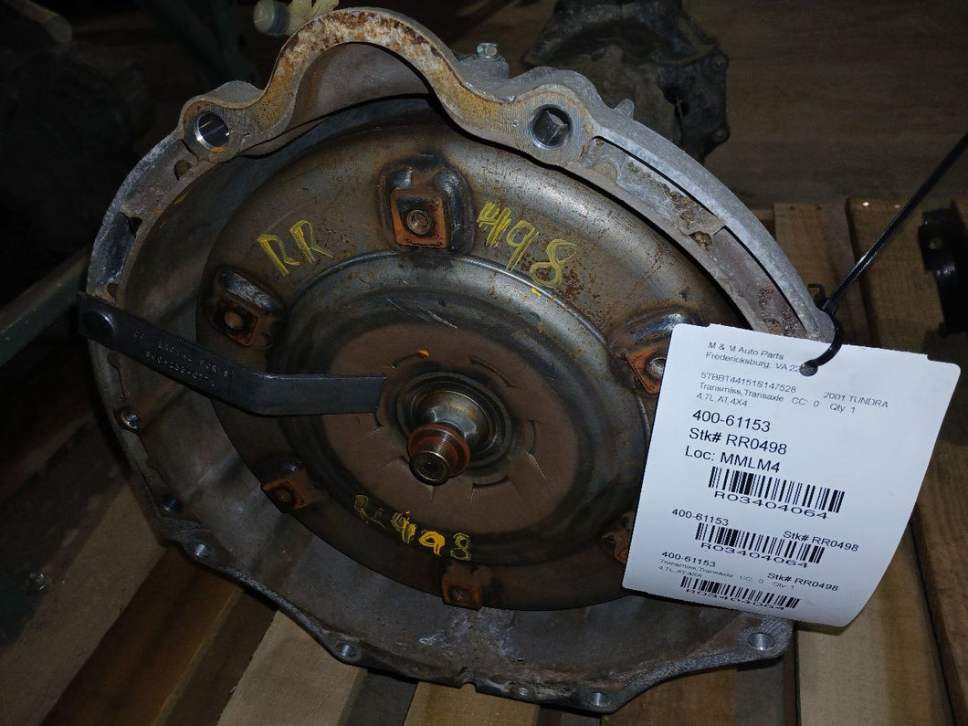 TRANSMISSION Toyota Tundra 2001 01 2002 02 4X4 - MM3404064