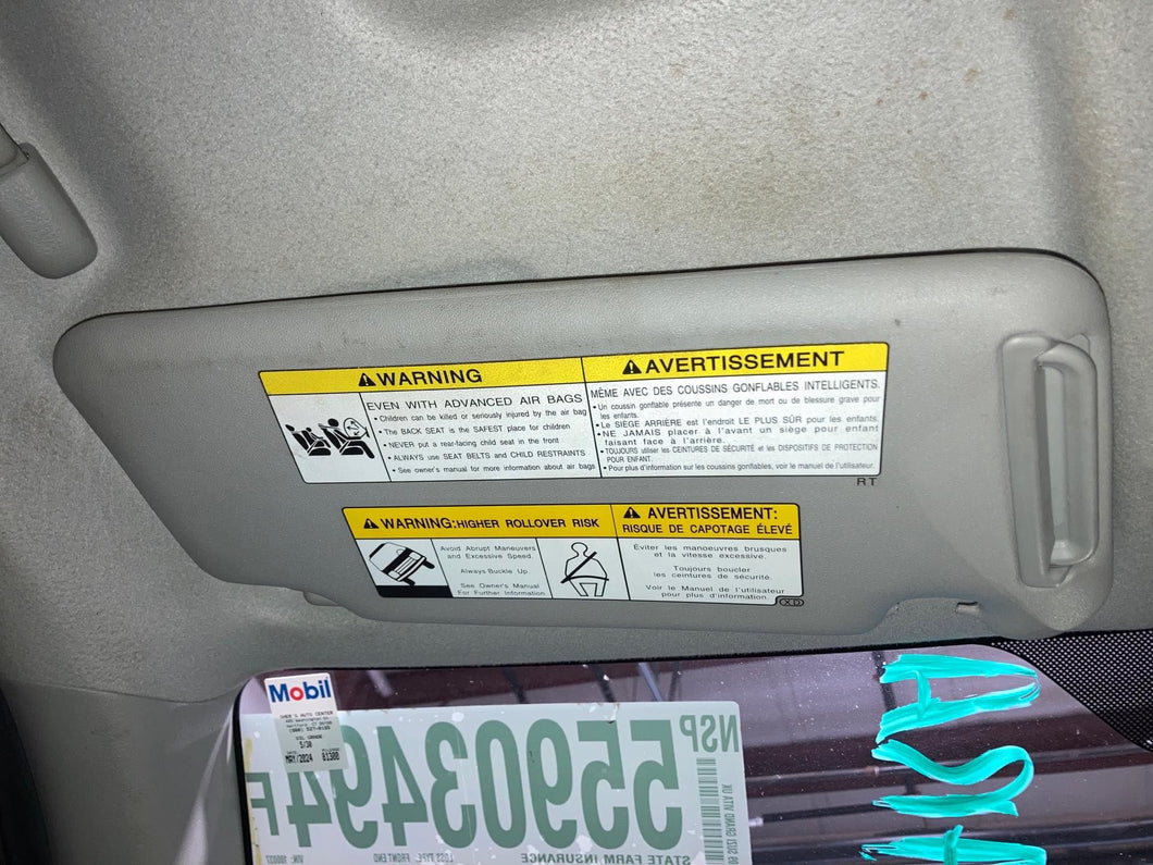 Interior Sun Visors Suzuki Vitara XL-7 2009 - NW639948