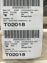 Load image into Gallery viewer, AUTOMATIC TRANSMISSION Volkswagen Touareg 04 05 06 07 - NW495595
