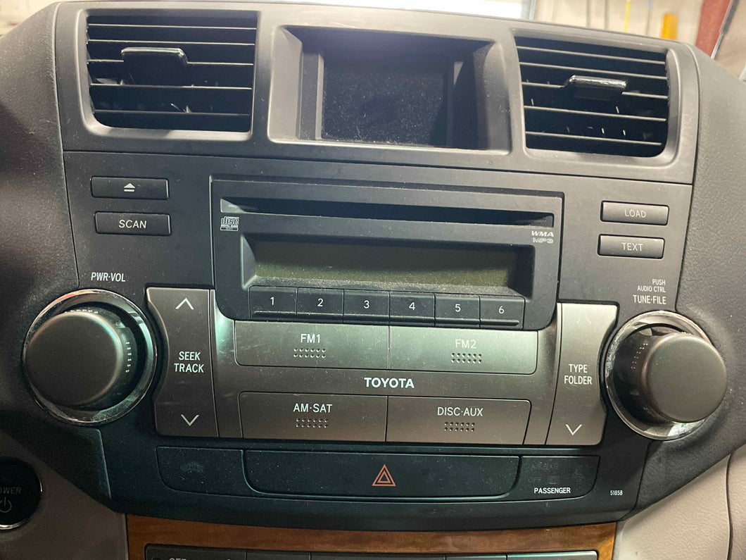 RADIO Toyota Highlander 2008 08 2009 09 2010 10 - NW501612 – Tom's