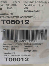 Load image into Gallery viewer, ENGINE MOTOR Nissan Sentra 13 14 15 16 17 18 19 1.8L VIN A - NW535174
