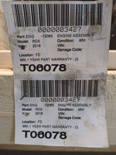 Load image into Gallery viewer, Engine Motor Acura RDX 2016 - NW538586
