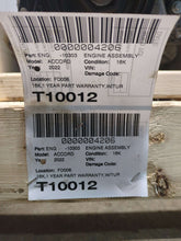 Load image into Gallery viewer, Engine Motor Honda Accord 2022 - NW563918
