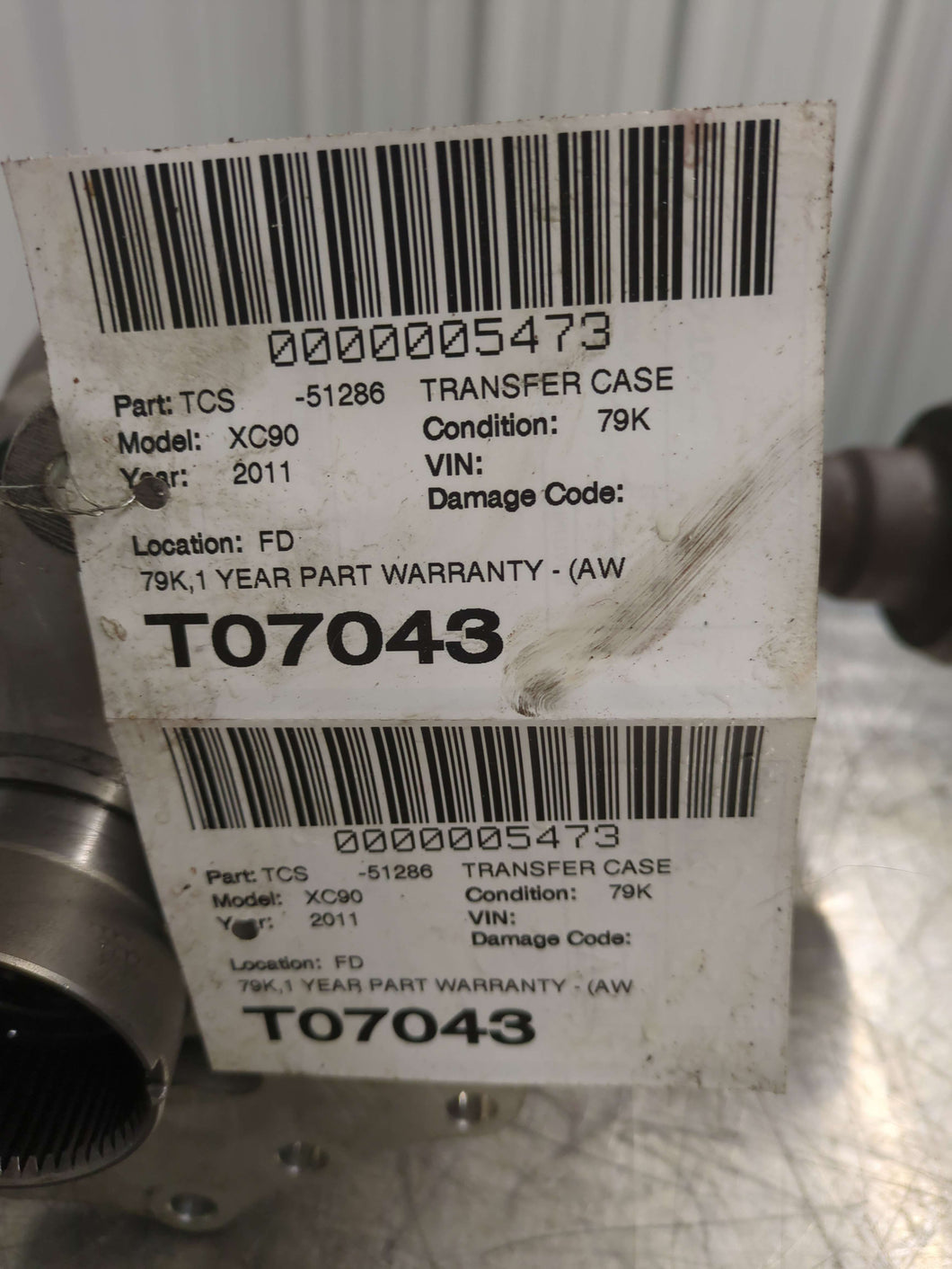 TRANSFER CASE Volvo XC90 07 08 09 10 11 12 13 14 - NW543881