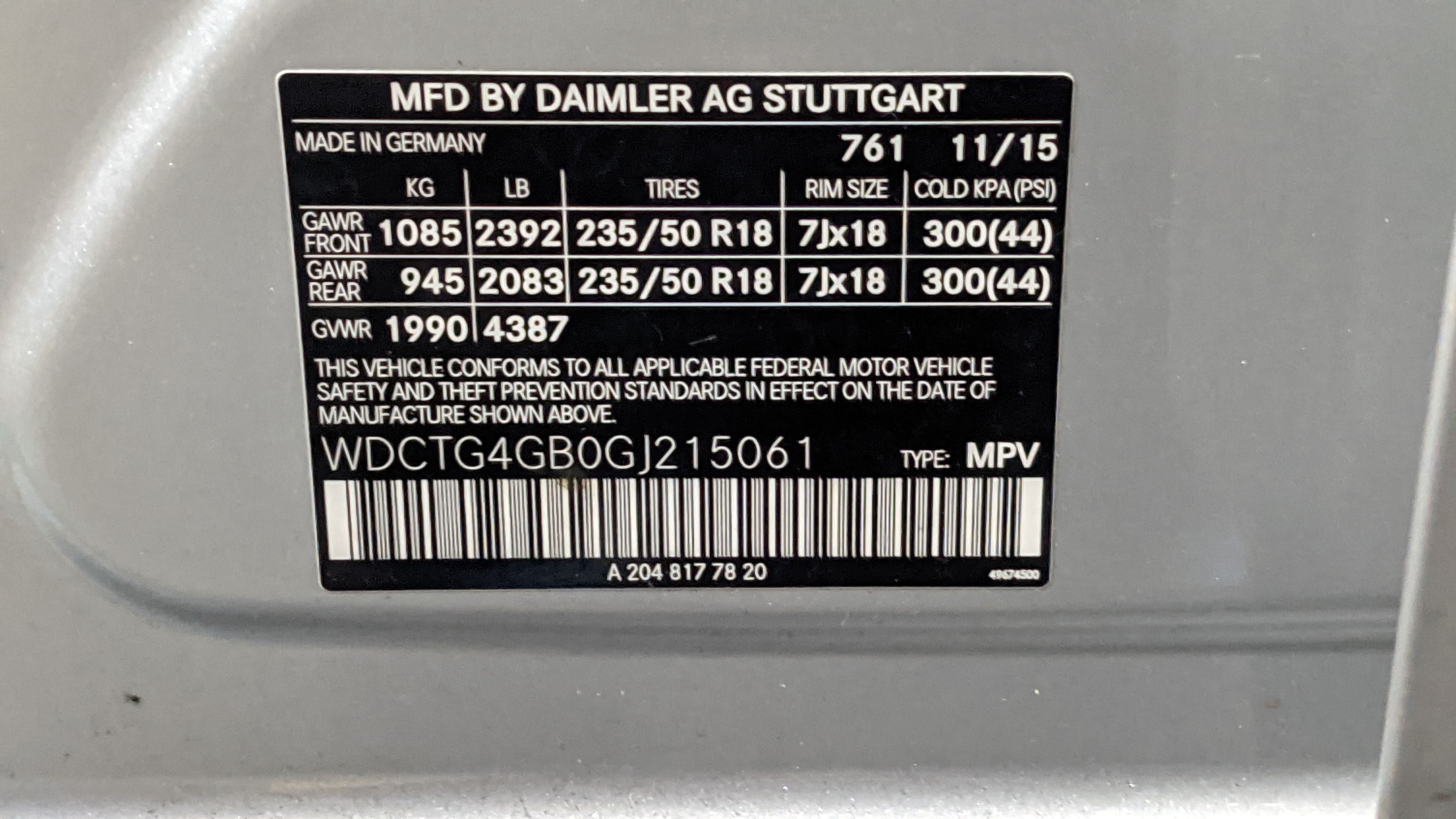 Komplettset Totwinkel Assistent Code 234 für Mercedes Benz B-Klasse W247