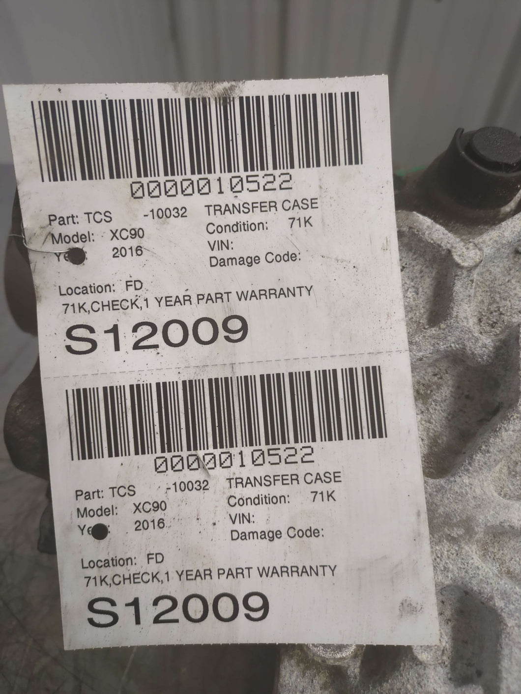TRANSFER CASE Volvo XC90 2016 16 - NW477236