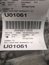 Load image into Gallery viewer, TRANSMISSION Nissan Versa 2015 15 2016 16 - NW592565
