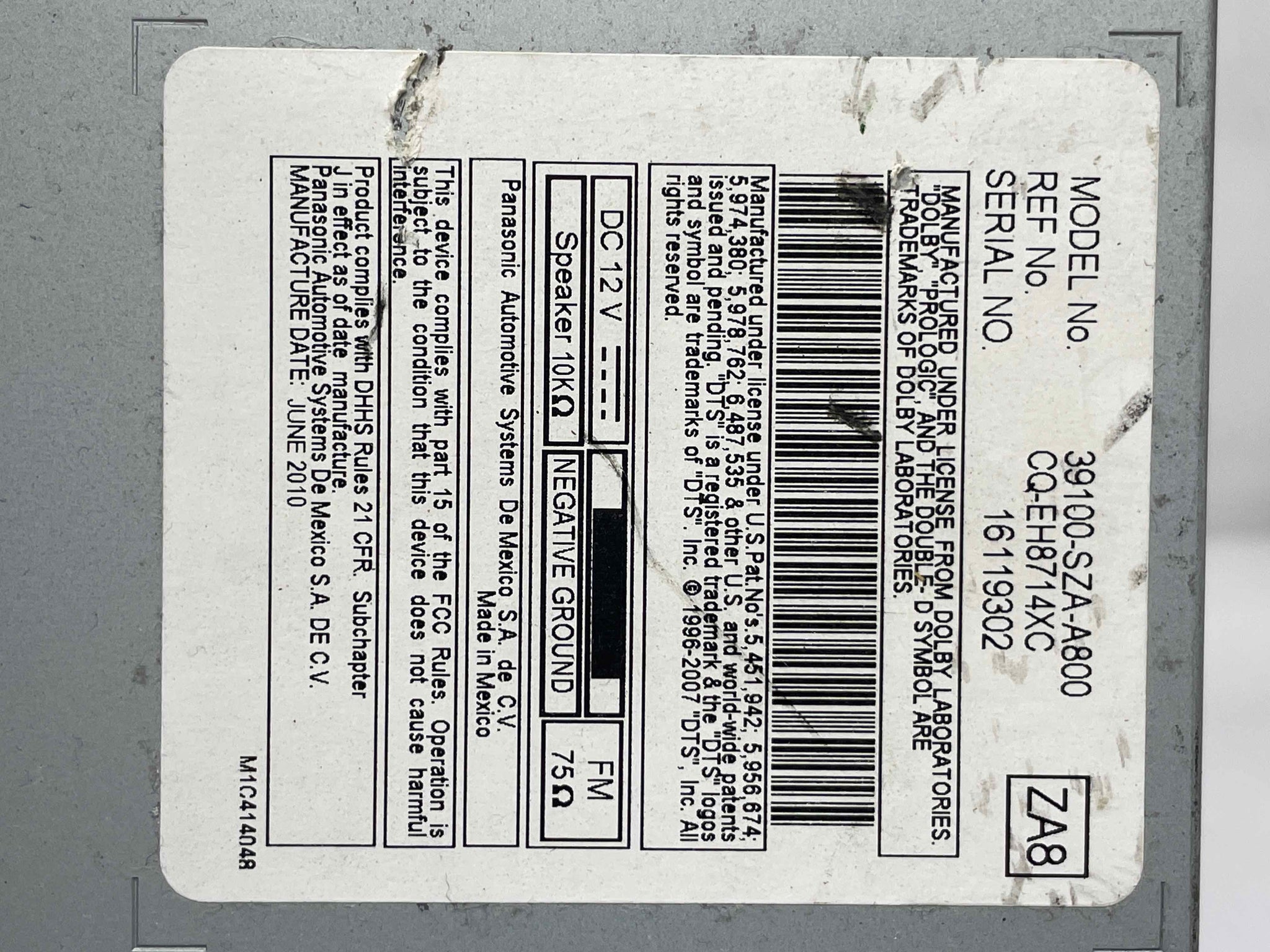 Radio Honda Pilot 2011 - NW137761 – Tom's Foreign Auto Parts