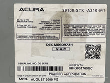 Load image into Gallery viewer, RADIO Acura RDX 2010 10 2011 11 2012 12 - NW135671
