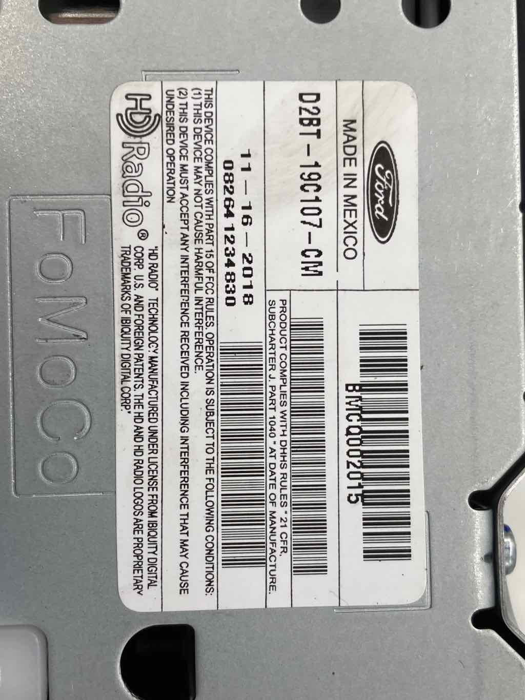 Radio Ford Fiesta 2019 - NW324287