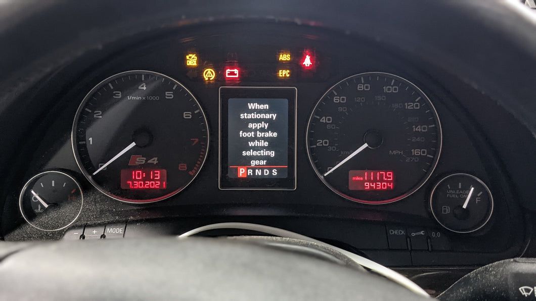 SPEEDOMETER CLUSTER Audi S4 2004 04 - NW327627