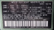 Load image into Gallery viewer, ENGINE Subaru Legacy 2010 10 2011 11 2.5L Auto SOHC California Emissions - NW383127
