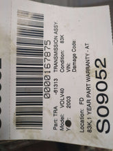 Load image into Gallery viewer, AUTOMATIC TRANSMISSION S40 V40 01 02 03 04 FWD VIN VS/VW - NW458682
