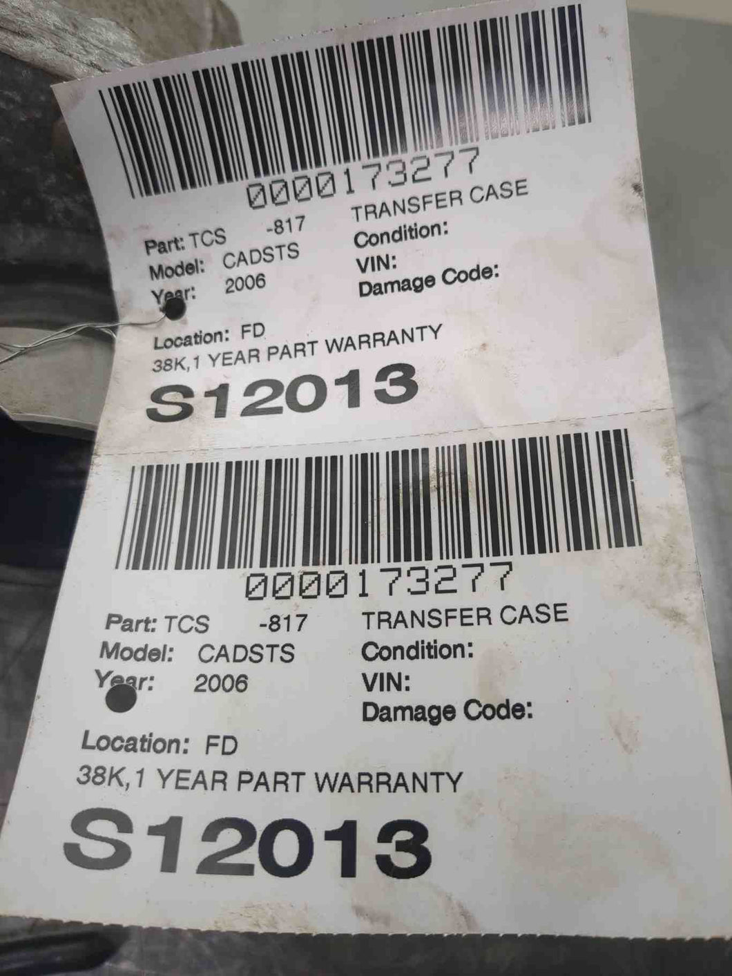 TRANSFER CASE Cadillac SRX STS 04 05 06 07 08 09 10 - NW477613