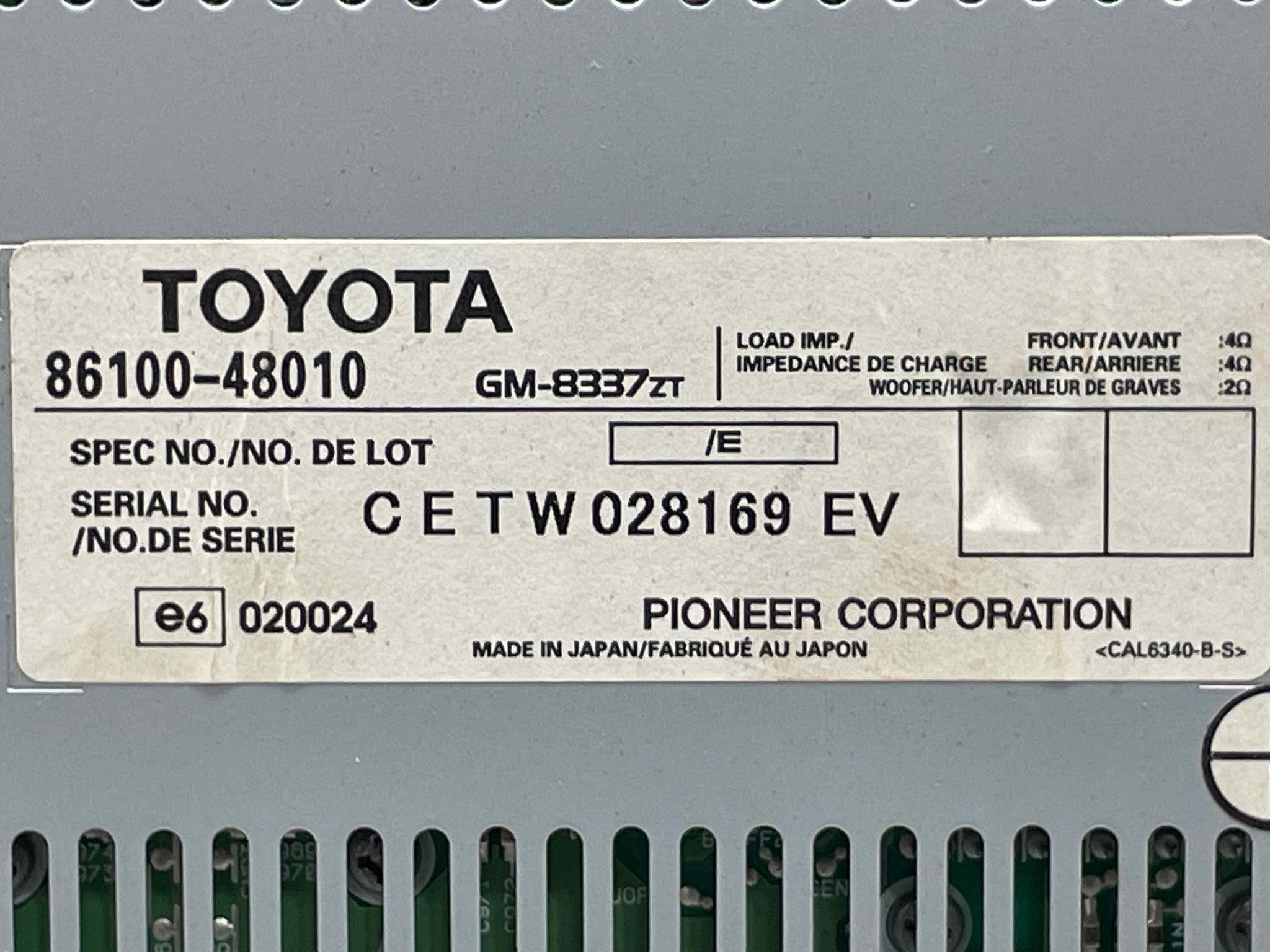 AMPLIFIER Lexus RX330 2004 04 2005 05 2006 06 - NW491915 – Tom's