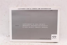 Load image into Gallery viewer, OWNERS MANUAL Infiniti FX35 FX45 2004 04 - 1002112
