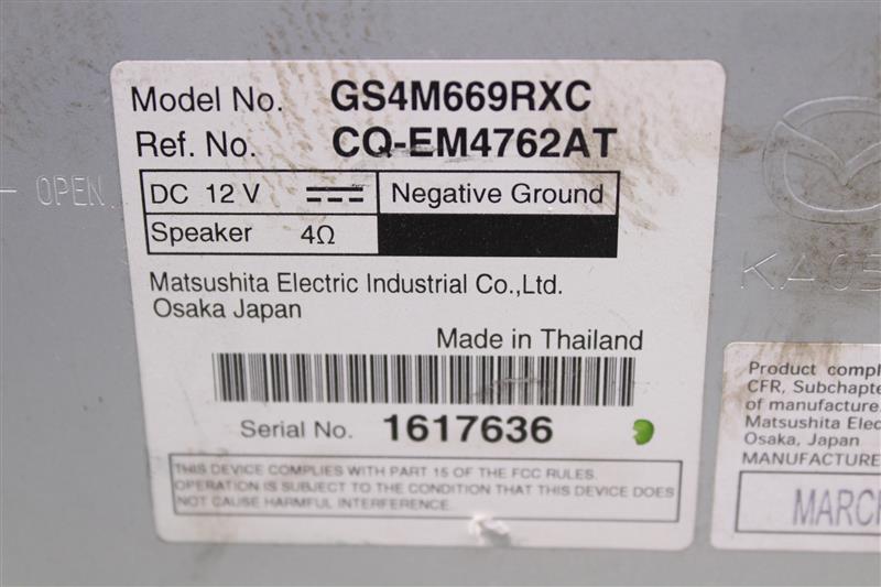 RADIO Mazda 6 2009 09 2010 10 - 1012768 – Tom's Foreign Auto Parts