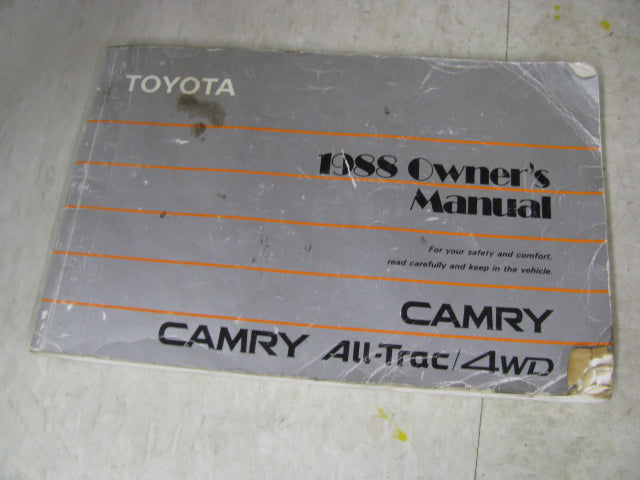 OWNERS MANUAL Toyota Camry 1988 88 - 327997