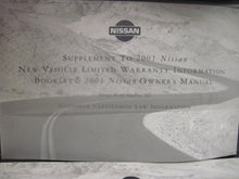 Load image into Gallery viewer, OWNERS MANUAL Nissan Altima 2001 01 - 850677
