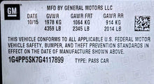 Load image into Gallery viewer, TRUNK LID MOUNTED TAIL LIGHT LAMP Verano 12 13 14 15 16 17 Left - CTL309828
