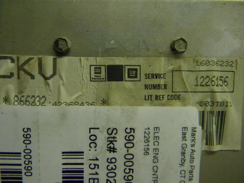 ECU ECM Computer Oldsmobile Ciera 1983 - MRK1673