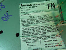 Load image into Gallery viewer, RADIO Nissan 350Z 2004 04 AM FM 6 CD - MM837779
