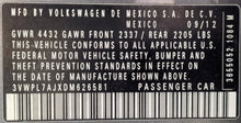 Load image into Gallery viewer, Interior Sun Visors Volkswagen Jetta 2013 - NW340629
