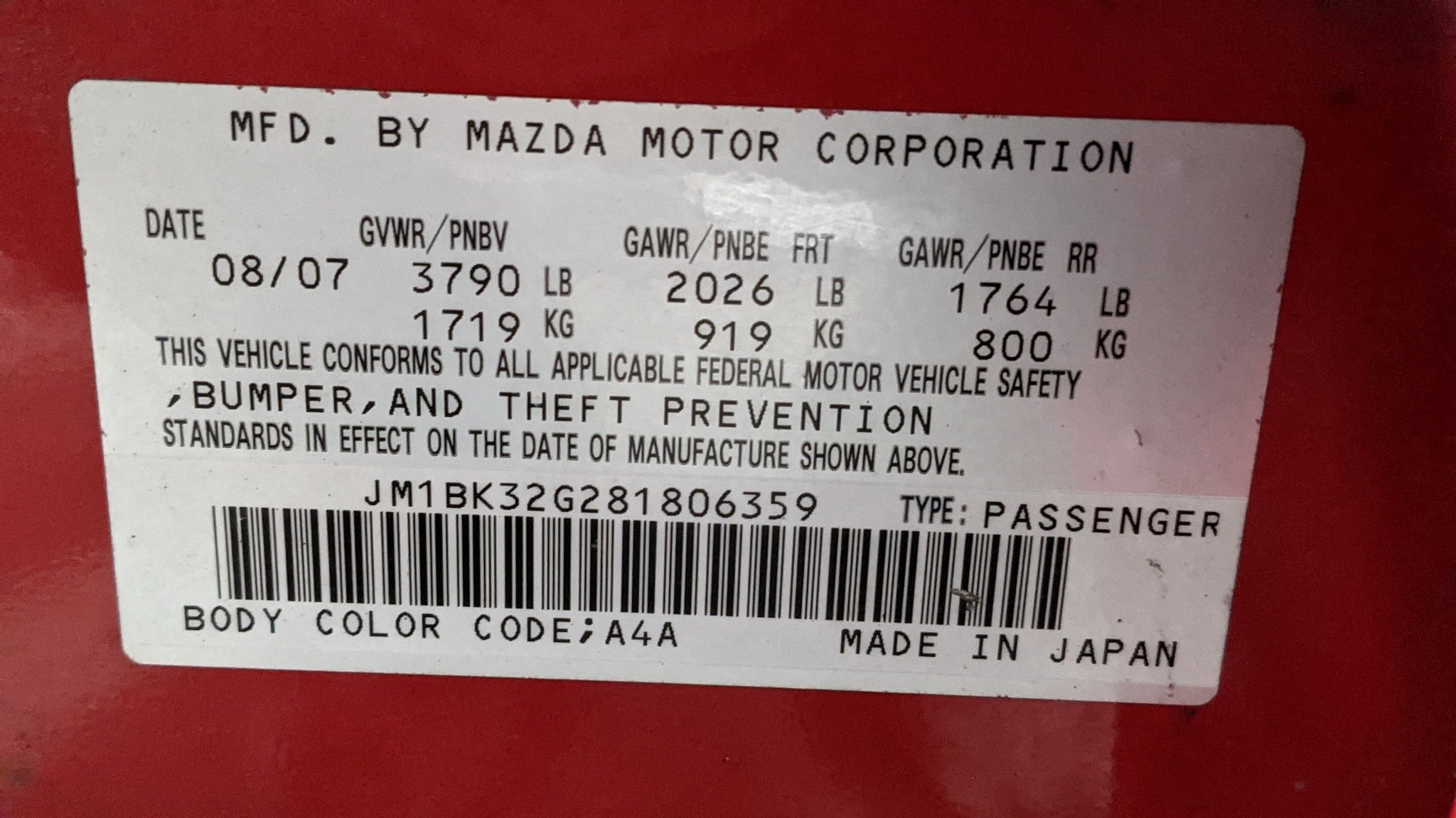 Front Interior Door Trim Panel Mazda 3 2008 - NW384981 – Tom's