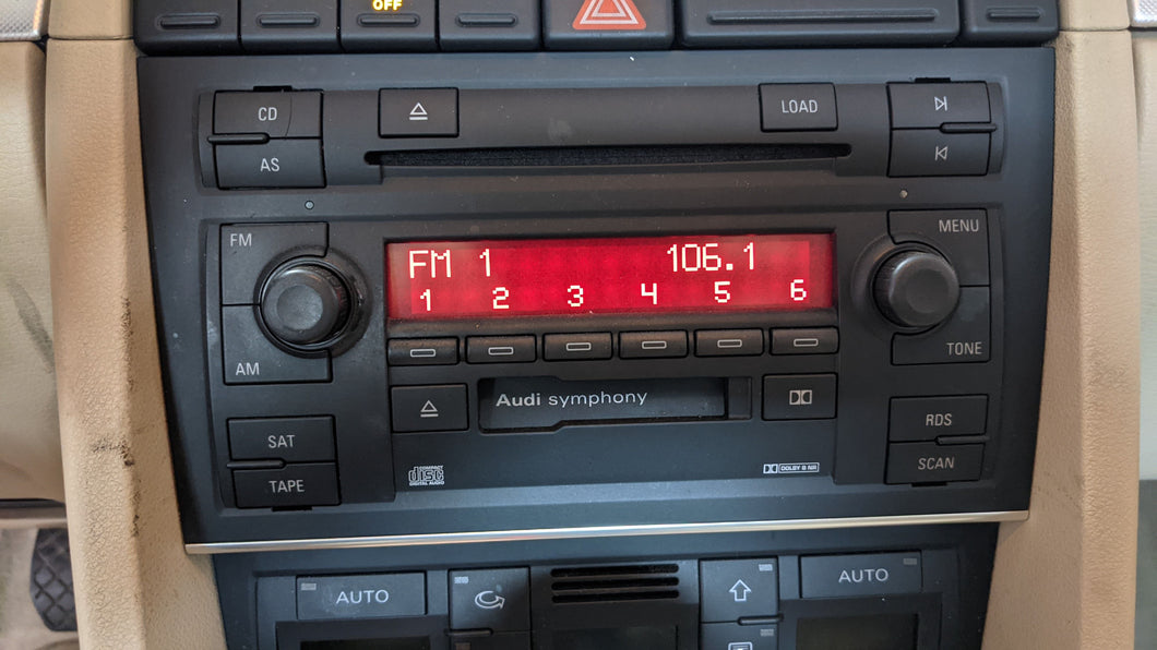 RADIO AUDI A4 S4 2004 04 2005 05 2006 06 2007 07 2008 08AM FM SYMPHONY - NW302168